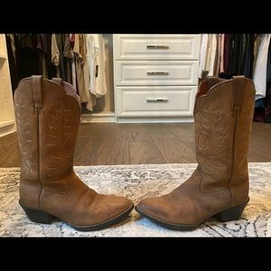 Ariat Heritage Cowboy Boots Brown Stitched